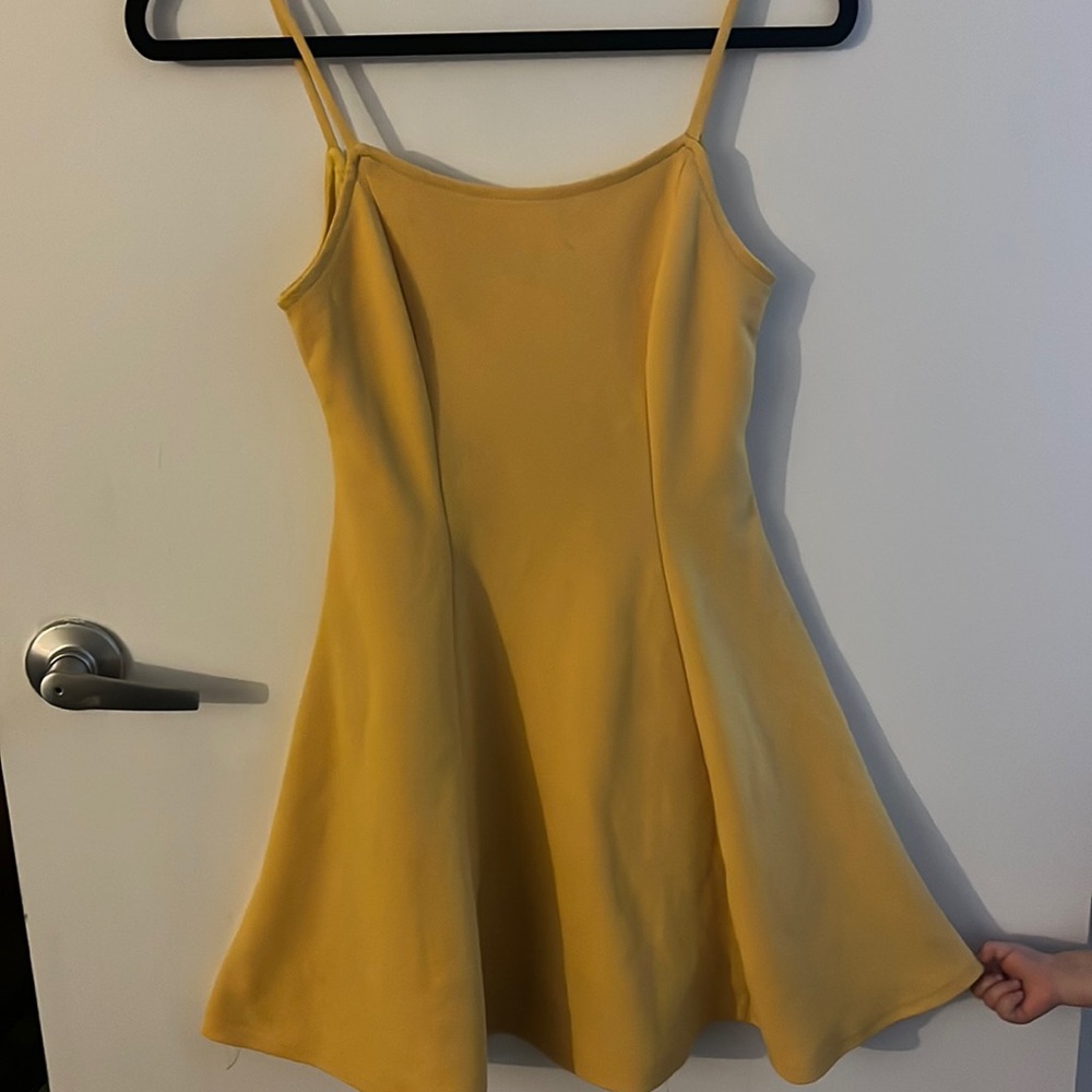 Yellow mini dress